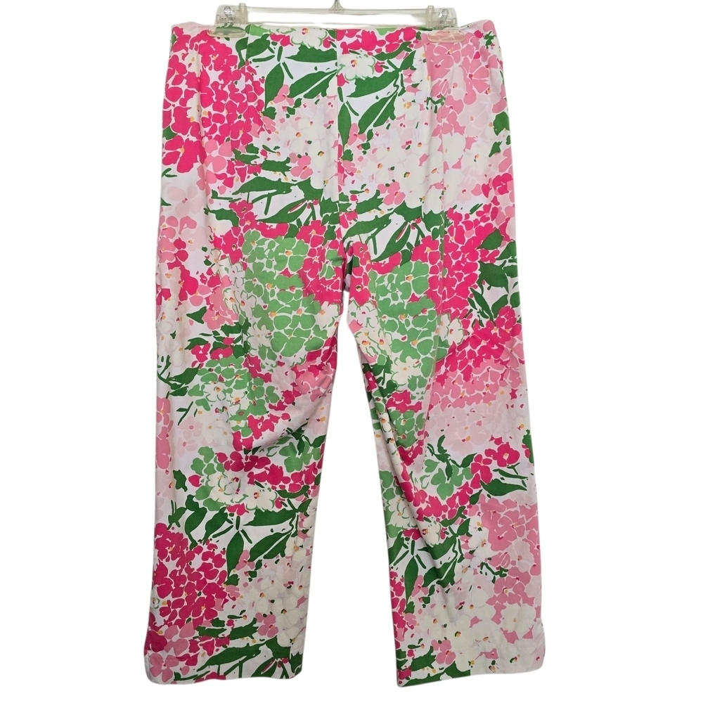 Ralph Lauren Floral Capris Pink White and Green - Picture 2 of 2